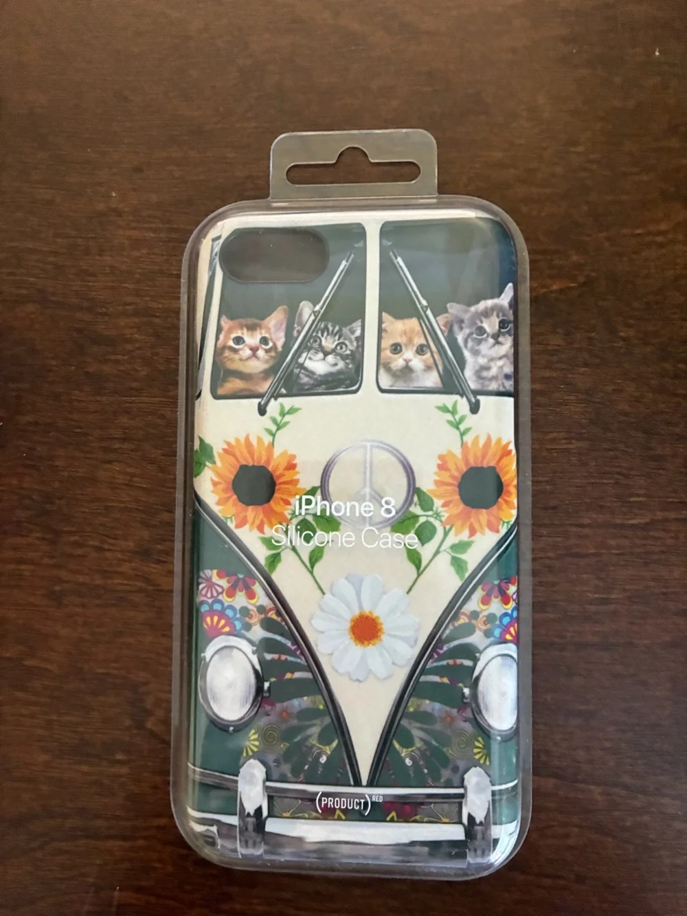 Set of 2 Apple iPhone SE Silicone Case - Pink & Floral Hippie Van Printed Case